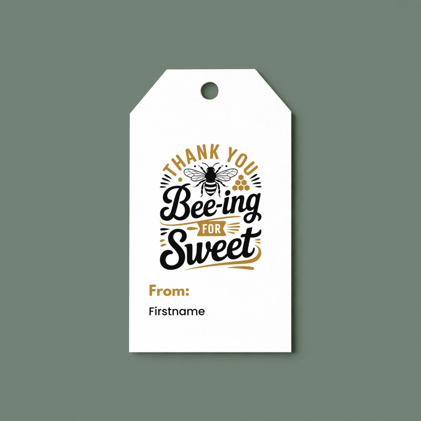 Teacher Appreciation Gift Tags Printable | Bee Thank You Gift Tag