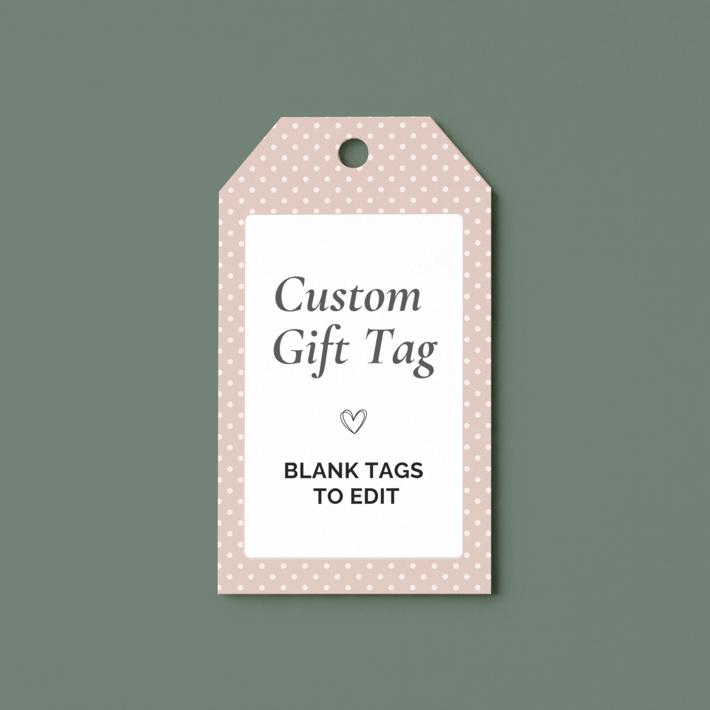 Blank Gift Tags Printable | Editable Soft Pink Tone-on-Tone Gift Tag Template