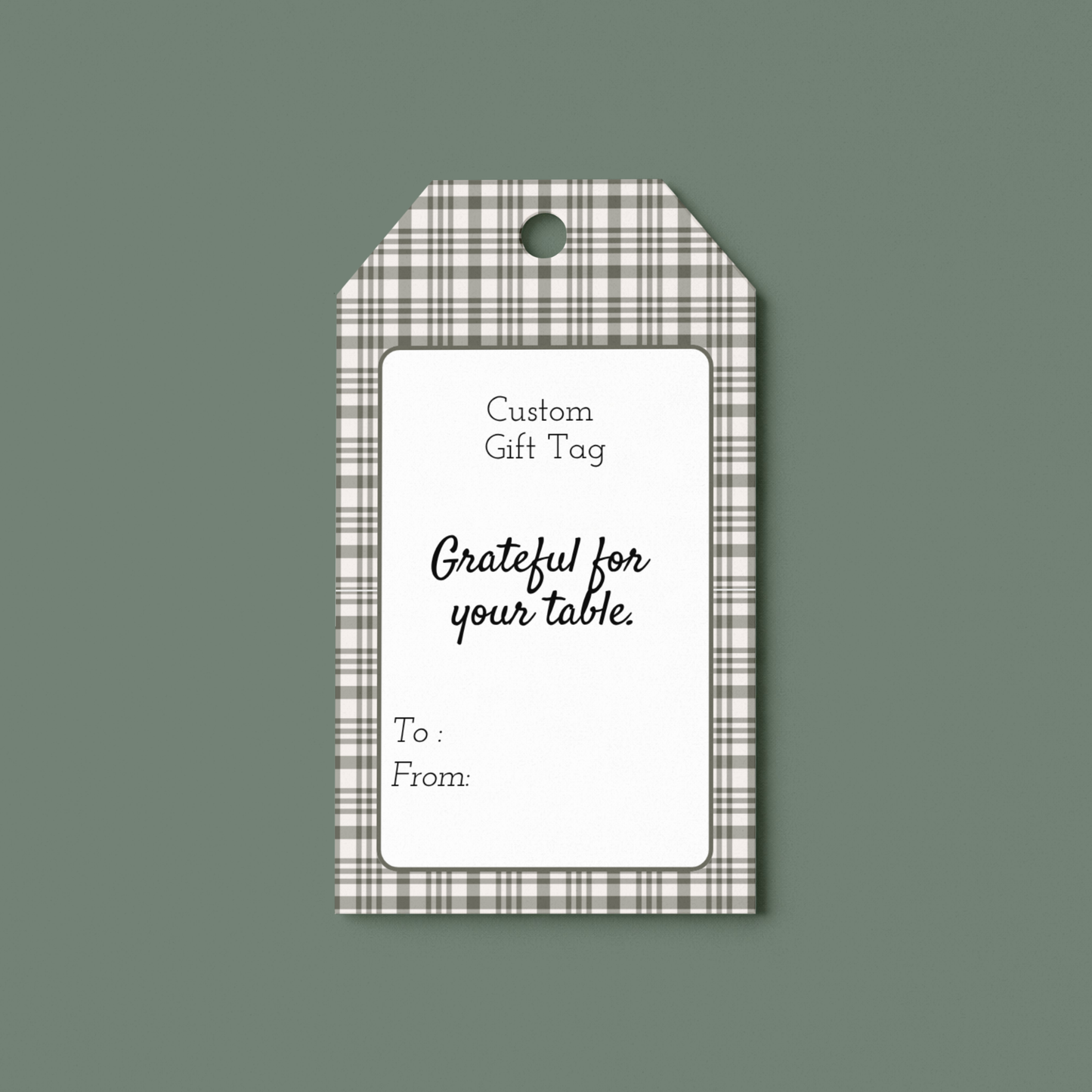 Grateful For Your Table | Gift Tags Printable | Hostess Gift Tag Template