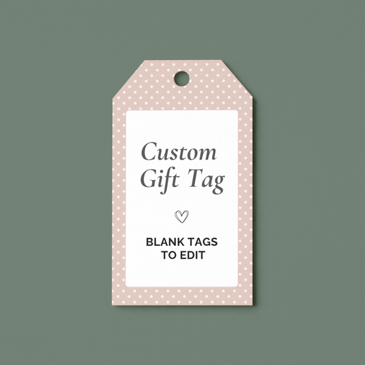 Blank Gift Tags Printable | Editable Soft Pink Tone-on-Tone Gift Tag Template