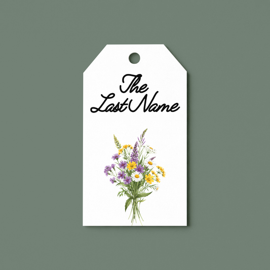 Floral Gift Tags Printable | Wildflower Bouquet Gift Tag Template
